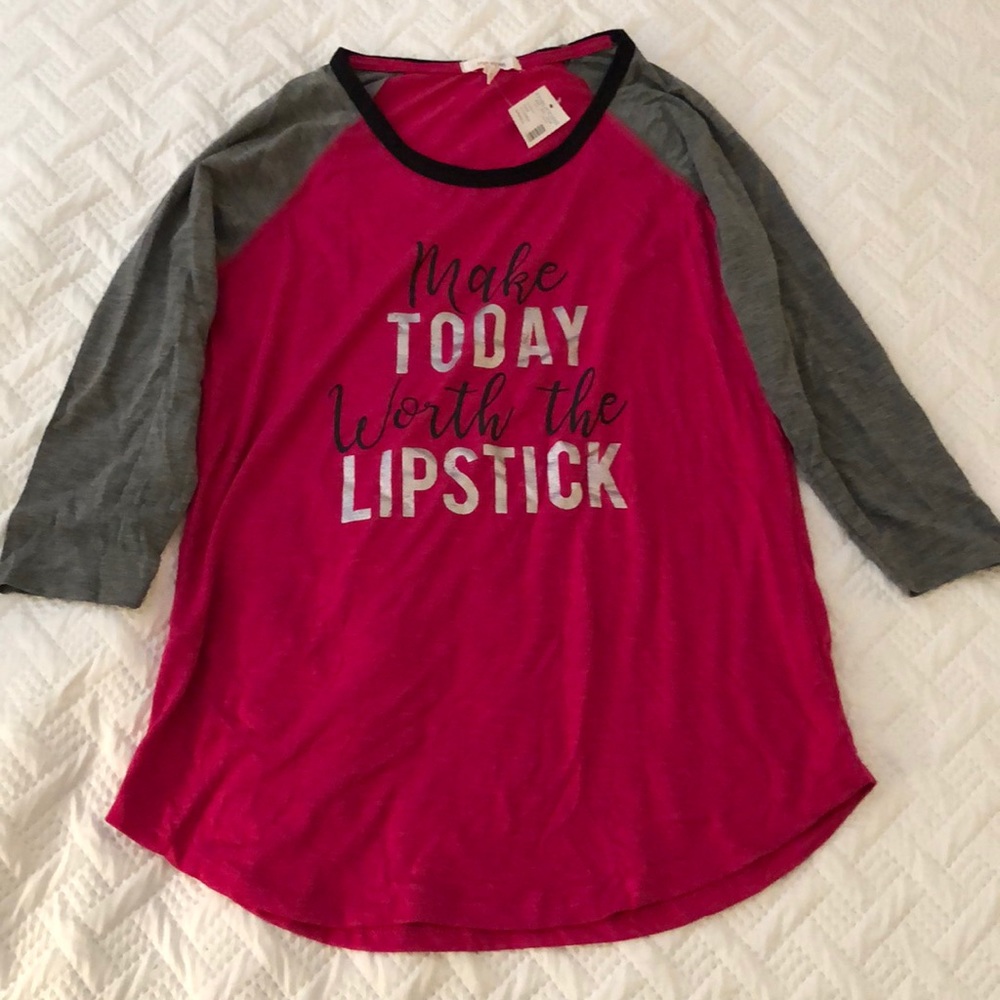 3/4 T-Shirt | Make Today Worth the Lipstick